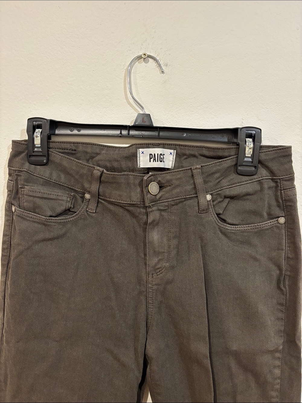 Paige Denim Olive Green Jeans. Size 28